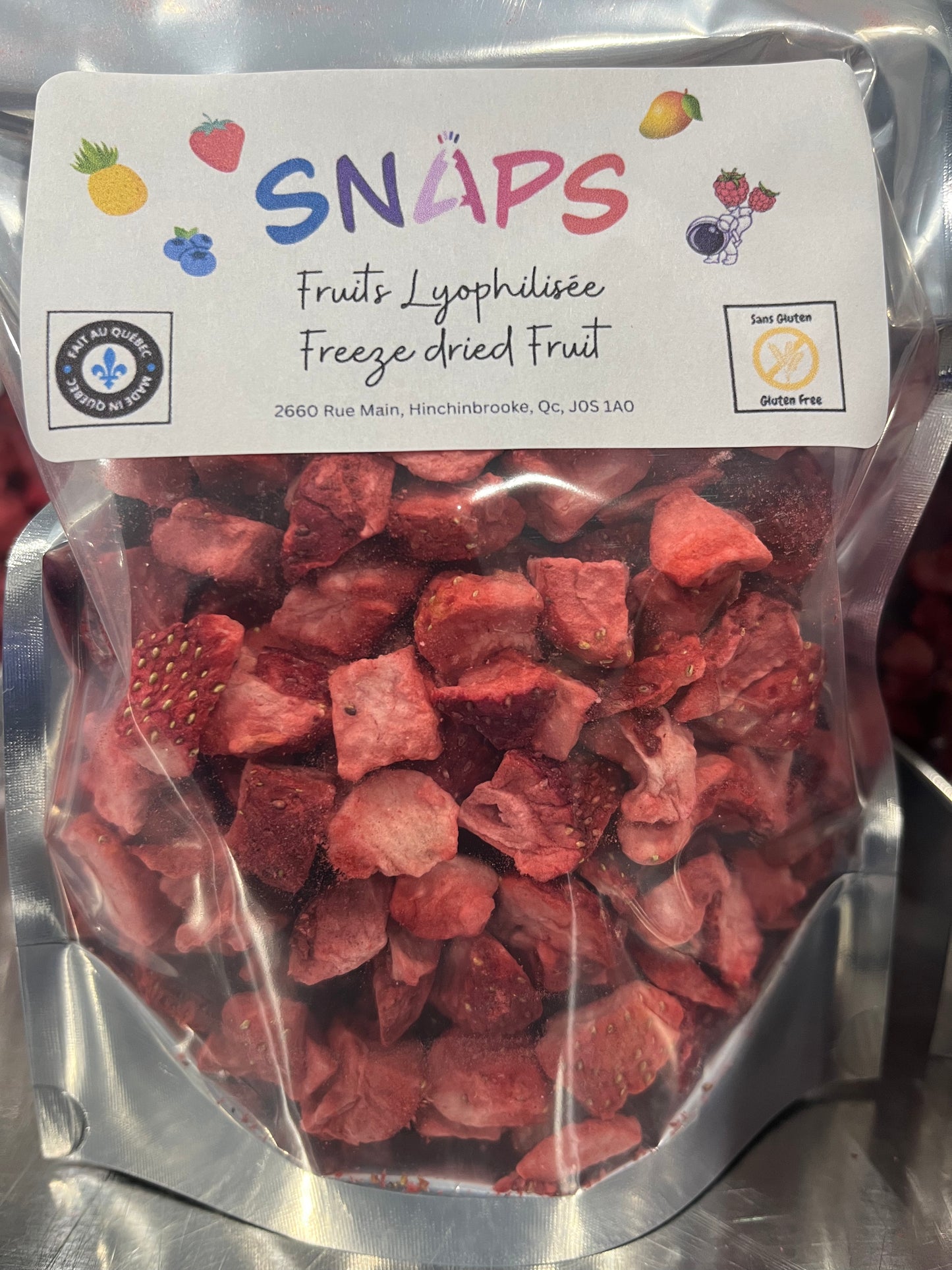 Strawberries chopped